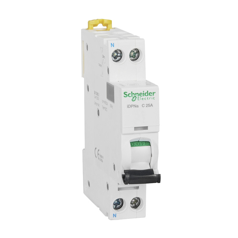 iDPNa “相线+中性线”小型断路器, 1P+N, C曲线, 25A, 230V, 4.5kA